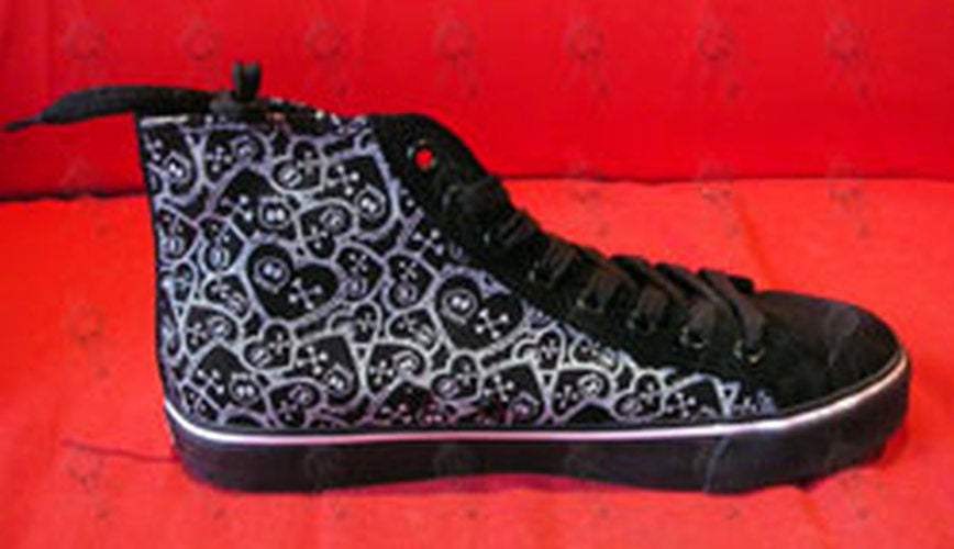 DRAVEN - Black & Pink 'Skulletine' Design Womens High-Top Shoes - 4