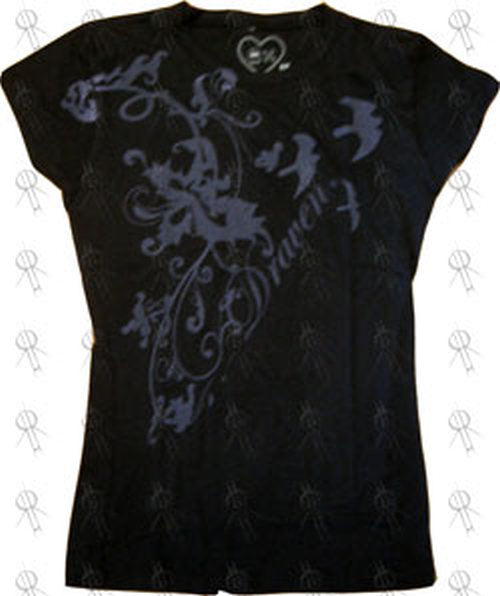 DRAVEN - Black 'Sparrow' Design Girls T-Shirt - 1