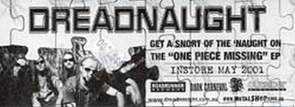 DREADNAUGHT - 'One Piece Missing' EP Sticker - 2
