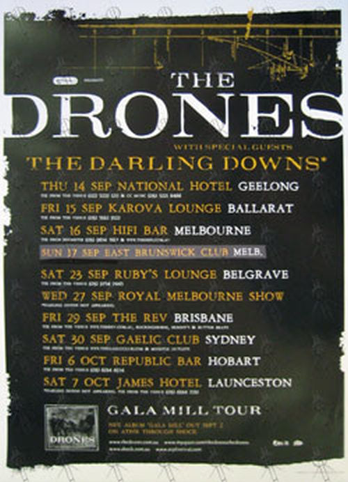DRONES-- THE - Australia 2006 Tour Poster - 1