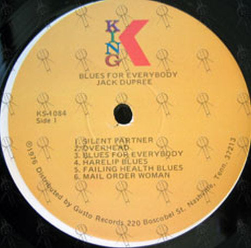 DUPREE-- JACK - Blues For Everybody - 3