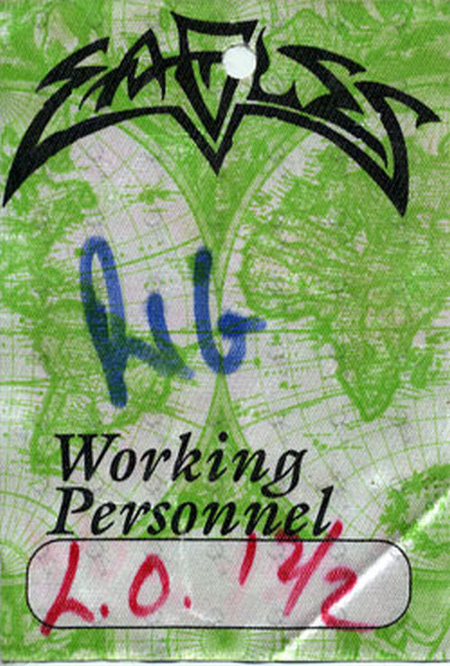 EAGLES-- THE - Used Working Personnel Cloth Sticker Pass - 1