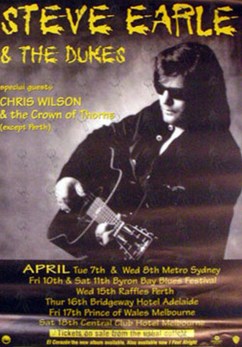 EARLE-- STEVE - 1998 Australian Tour Poster - 1