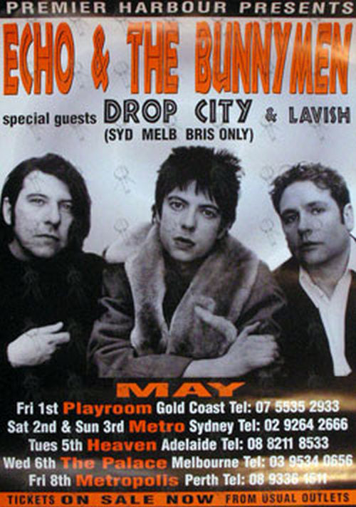 ECHO AND THE BUNNYMEN - 1998 Australian Tour Poster - 1
