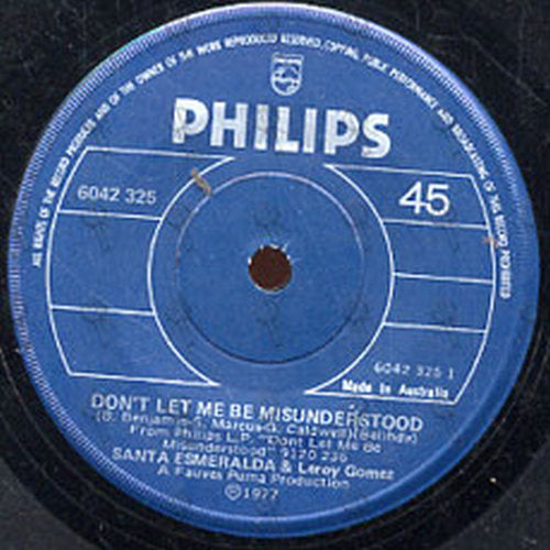 ESMERALDA-- SANTA & GOMEZ-- LEROY - Don't Let Me Be Misunderstood - 2
