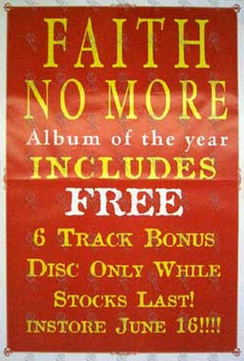 FAITH NO MORE - &#39;Album Of The Year&#39; Limited Edition Album Poster - 1