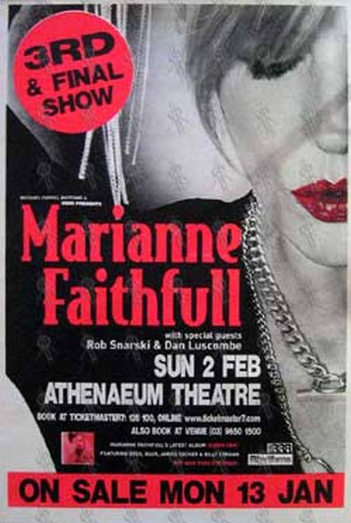 FAITHFULL-- MARIANNE - 'Athanaeum Theatre