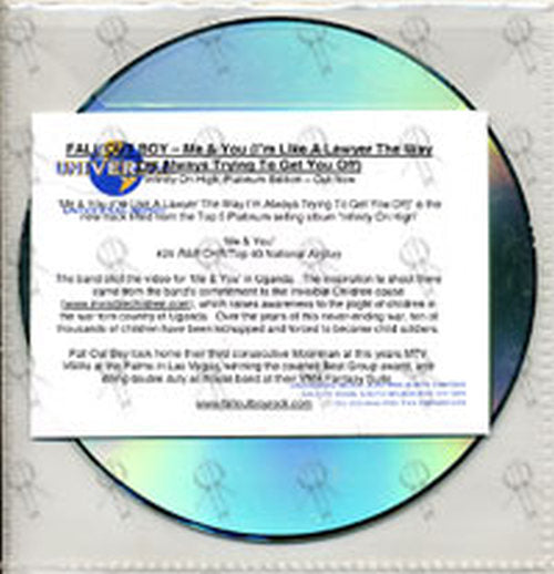 FALL OUT BOY - I'm Like A Lawyer (Me & You) (album version) - 2
