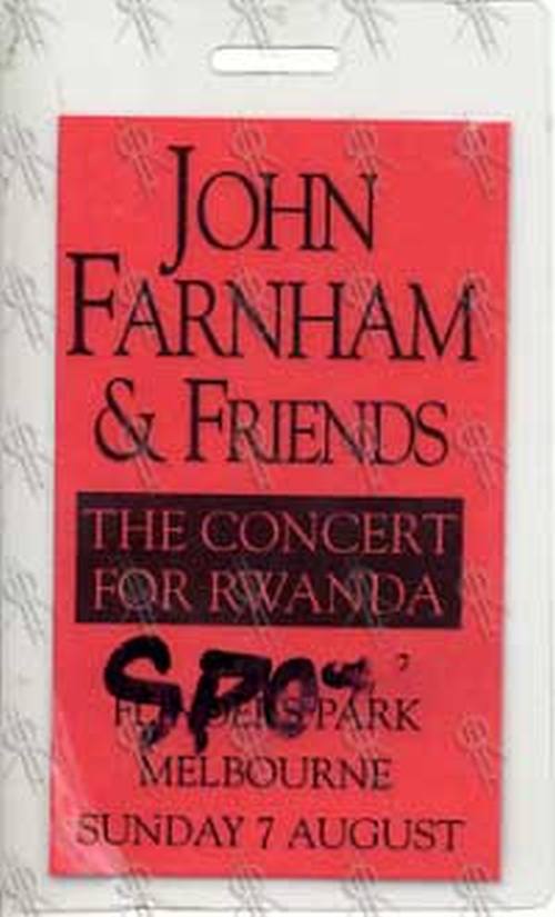 FARNHAM-- JOHN - Concert For Rwanda