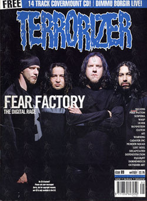 FEAR FACTORY - 'Terrorizer' - May 2001 - Fear Factory On Cover - 1