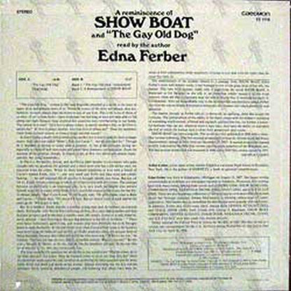 FERBER-- EDNA - A Reminiscence Of 'Show Boat' And 'The Gay Old Dog' - 2