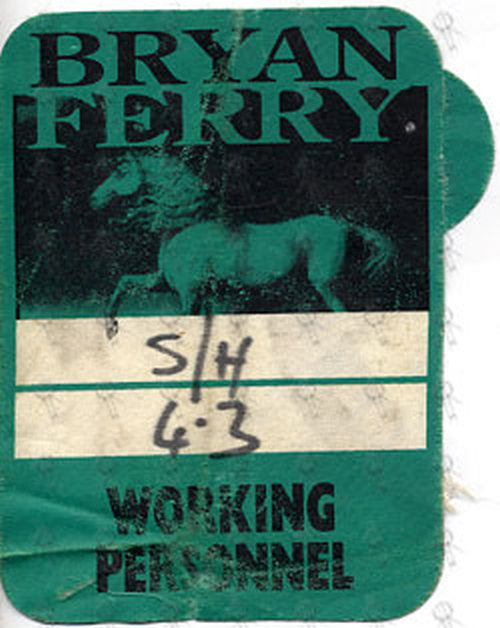 FERRY-- BRYAN - Used Working Personnel Cloth Sticker Pass - 1