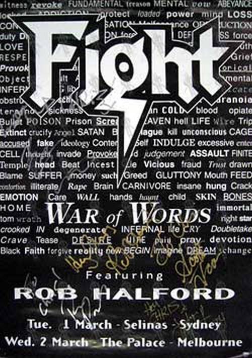 FIGHT - &#39;War Of Words&#39; Album/Tour Poster - 1