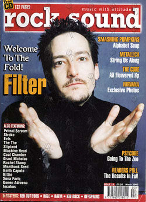 FILTER - &#39;Rock Sound&#39; - March 2000 - Issue 10 - Richard Patrick On Cover - 1