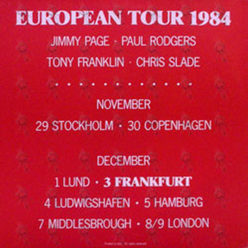 FIRM-- THE - The Firm (European Tour) - 2