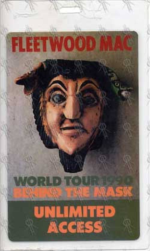 FLEETWOOD MAC - 'Behind The Mask' 1990 World Tour Backstage Dressing Room Laminate - 1