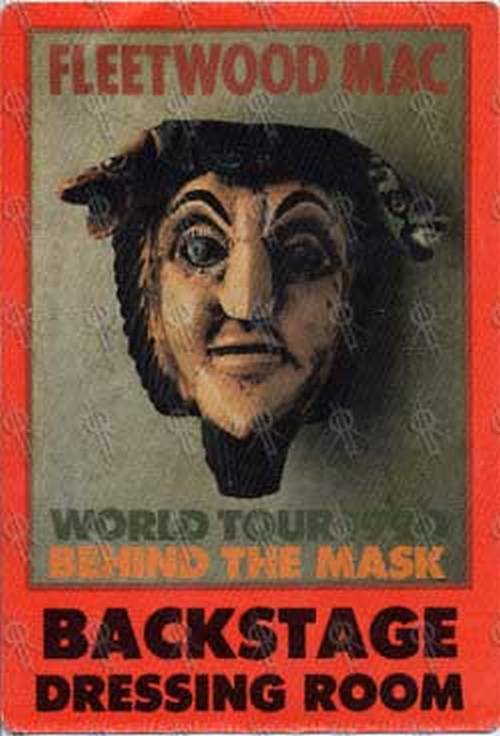 FLEETWOOD MAC - 'Behind The Mask' 1990 World Tour Backstage Dressing Room Pass - 1