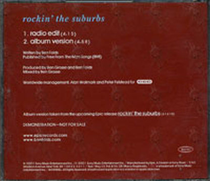 FOLDS-- BEN - Rockin' The Suburbs - 2