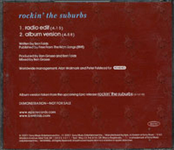 FOLDS-- BEN - Rockin&#39; The Suburbs - 2