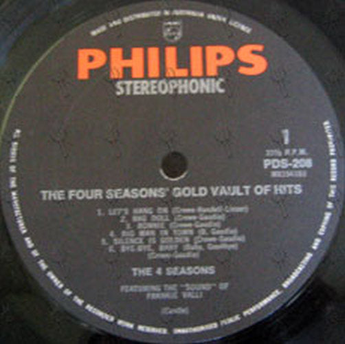 FOUR SEASONS-- THE - Gold Vault Of Hits - 3