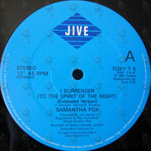 FOX-- SAMANTHA - I Surrender (To The Spirit Of The Night) - 3