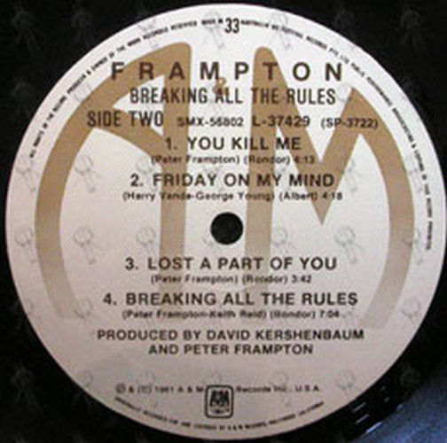 FRAMPTON-- PETER - Breaking All The Rules - 3