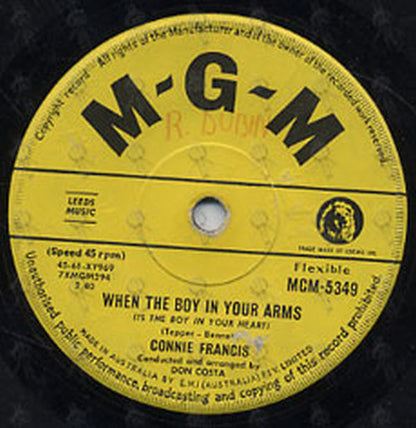 FRANCIS-- CONNIE - When The Boy In Your Arms / Baby's First Christmas - 2