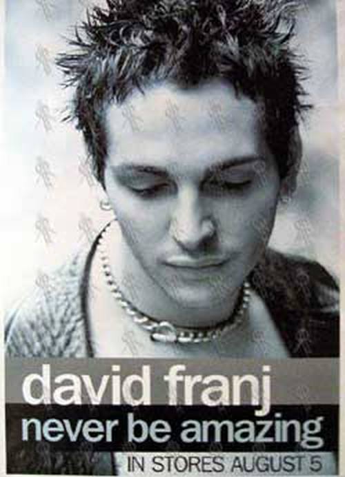 FRANJ-- DAVID - &#39;Never Be Amazing&#39; Single Poster - 1