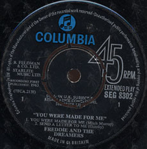 FREDDIE AND THE DREAMERS - You Were Made For Me - 3