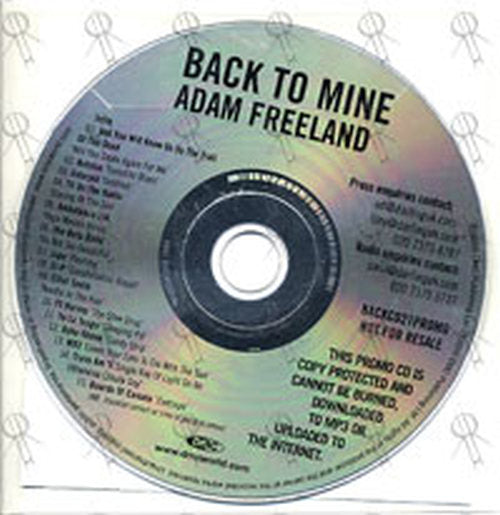 FREELAND-- ADAM - Back To Mine - 2