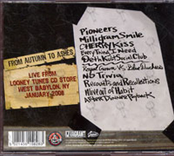 FROM AUTUMN TO ASHES - Live At Looney Tunes Jan 2009 - 2