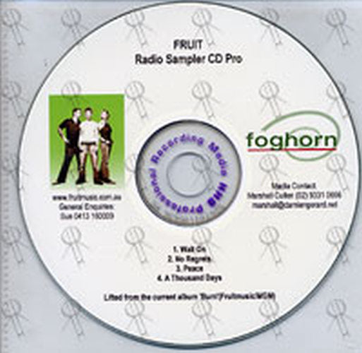 FRUIT - Radio Sampler CD Pro - 1