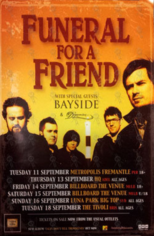 FUNERAL FOR A FRIEND - September 2007 Australian Tour Poster - 1