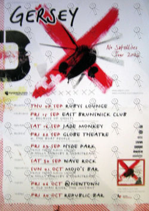 GERSEY - &#39;No Satellites&#39; 2006 Australian Tour Poster - 1