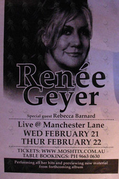 GEYER-- RENEE - Live @ Manchester Lane