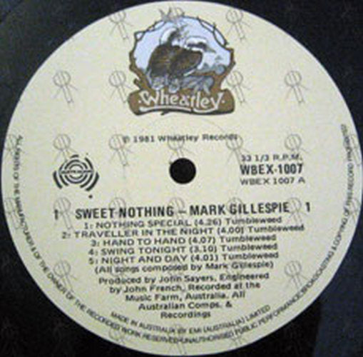 GILLESPIE-- MARK - Sweet Nothing - 3