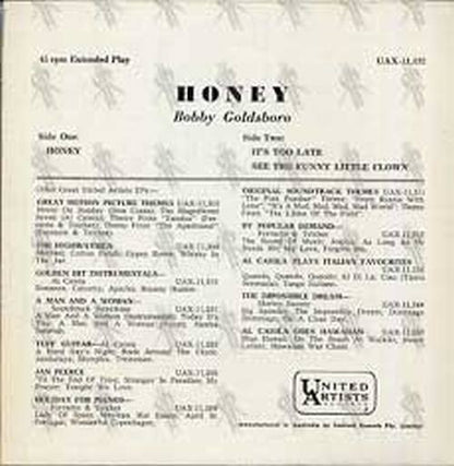 GOLDSBORO-- BOBBY - Honey - 2