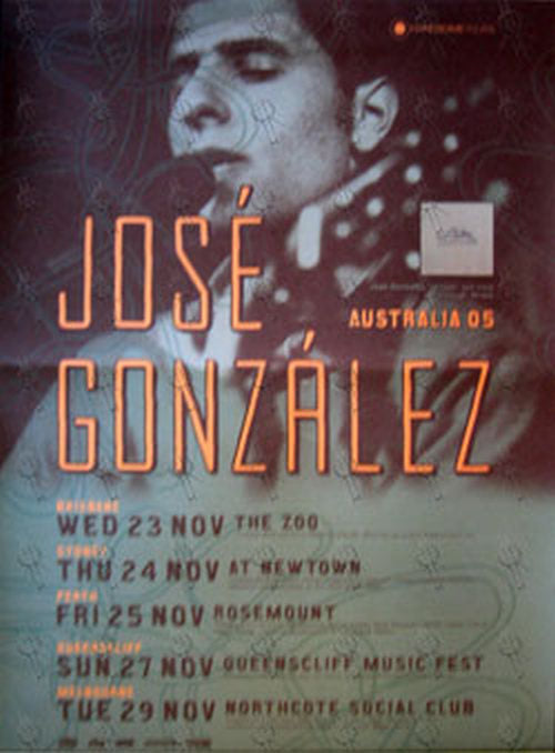 GONZALEZ-- JOSE - Australian Tour 2005 Poster - 1