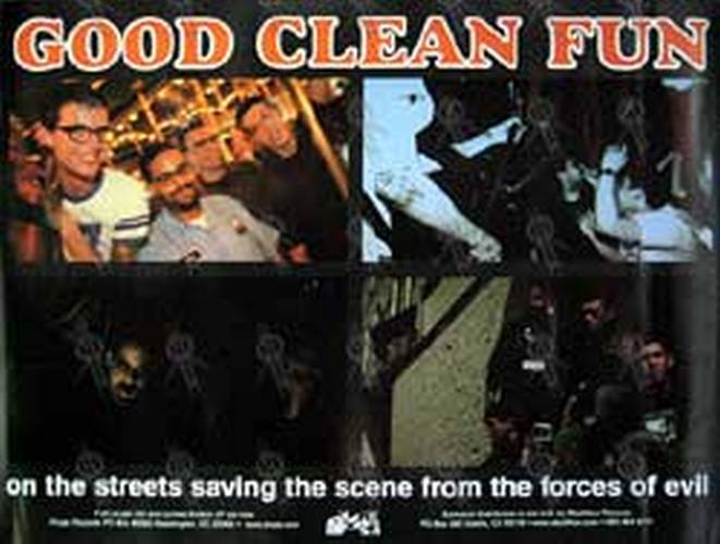 GOOD CLEAN FUN - 'On The Streets Saving The Scene From The Forces Of Evil' Poster - 1