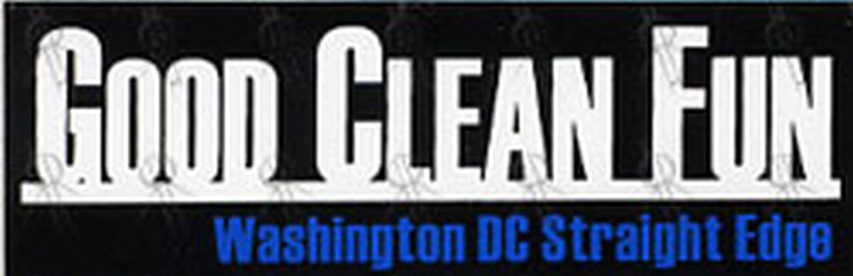 GOOD CLEAN FUN - &#39;Washington DC Straight Edge&#39; Sticker - 1