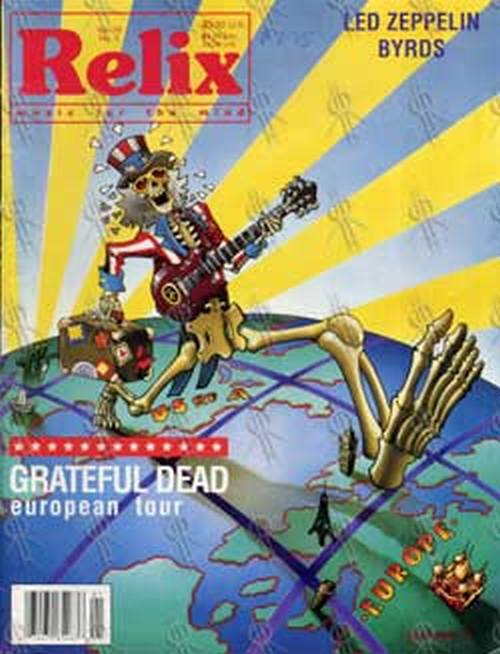 GRATEFUL DEAD-- THE - &#39;Relix&#39; - 1991 - Grateful Dead European Tour Cartoon On Cover - 1