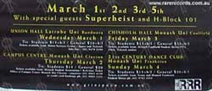 GRINSPOON - 'Secrets' March 2000 Tour Poster - 2