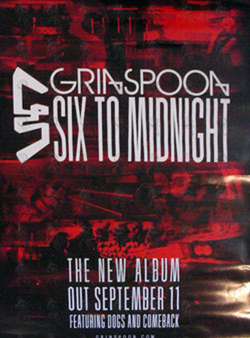 GRINSPOON - &#39;Six To Midnight&#39; Album Release Promo Poster - 1