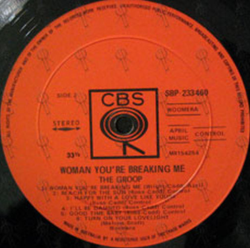 GROOP-- THE - Woman You're Breaking Me - 3