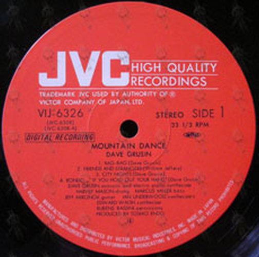 GRUSIN-- DAVE - Mountain Dance - 4