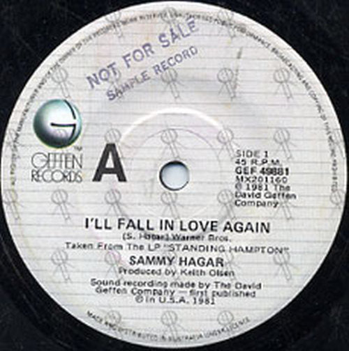 HAGAR-- SAMMY - I&#39;ll Fall In Love Again - 2