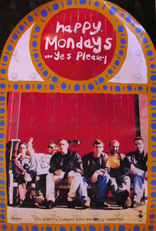 HAPPY MONDAYS - &#39;...Yes Please&#39; Album Promo Poster - 1