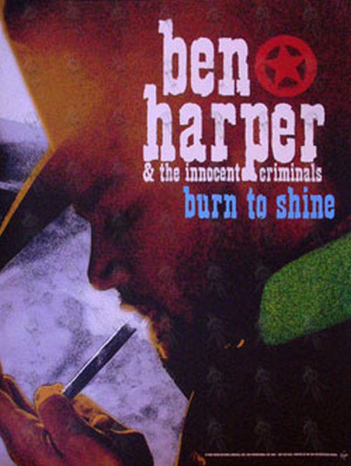 HARPER-- BEN - &#39;Burn To Shine&#39; Album Promo Poster - 1