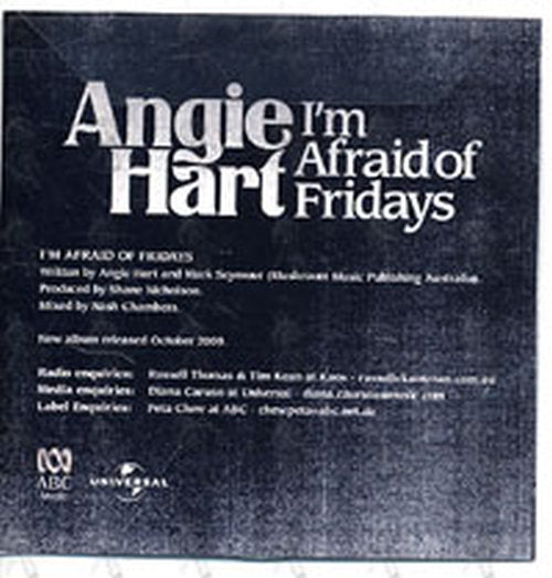 HART-- ANGIE - I&#39;m Afraid Of Fridays - 2