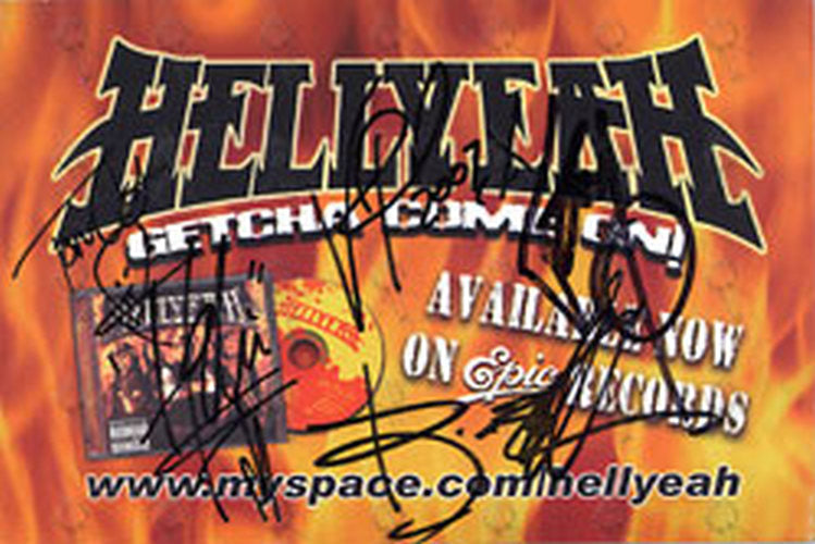 HELLYEAH - Full Signed Album Promo Postcard - 1